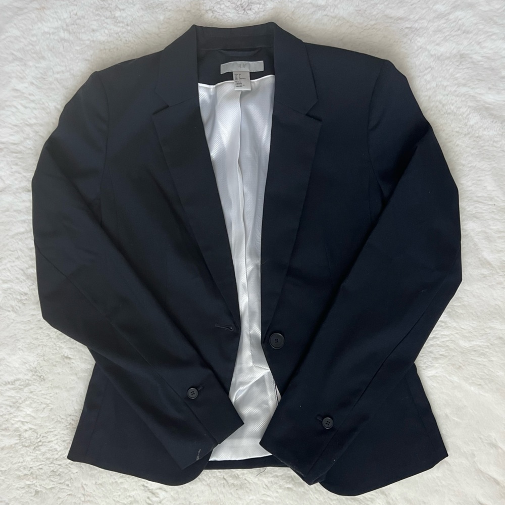 H&M Navy Tailored Blazer